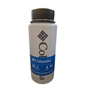 Columbia Water Bottle Double-Wall Outdoor Vacuum Bottle - 32 ounces White NWT